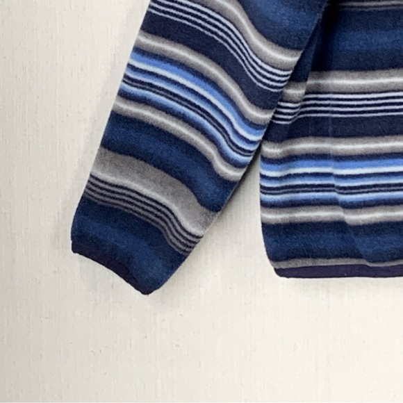 Southern Grit Men's Tundra Fleece 1/4 Snap Navy Blue Striped Pullover - Size XXL - Picture 13 of 15